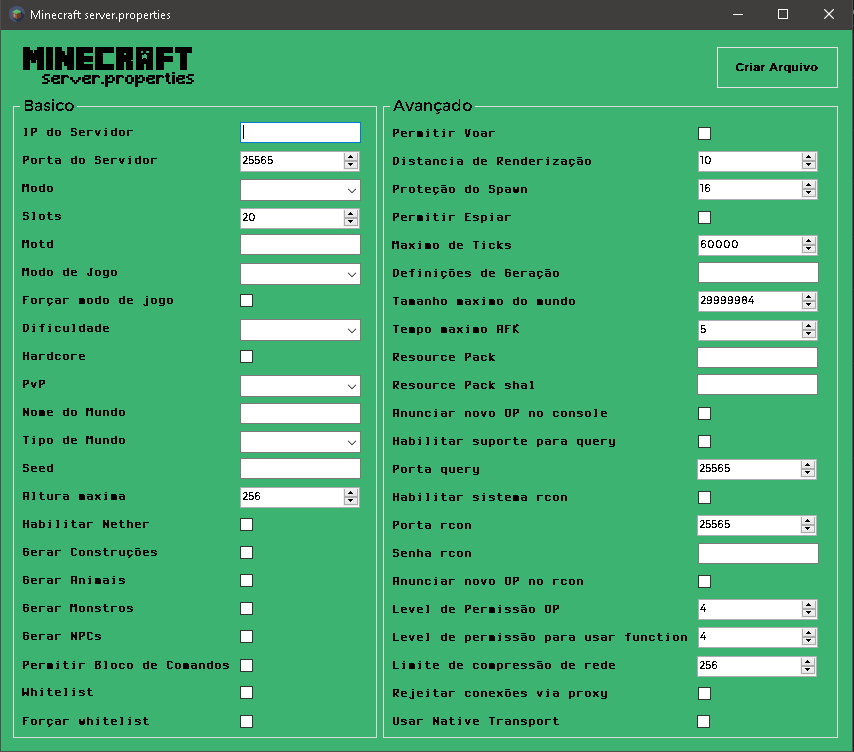 Minecraft Server Properties