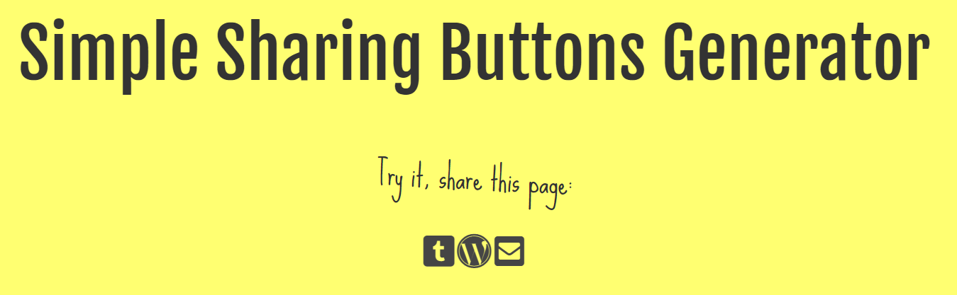 Simple Sharing Buttons Generator